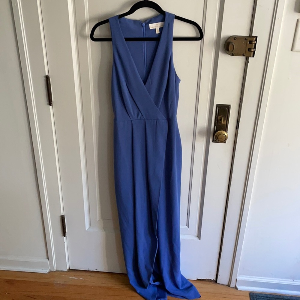 Dress the Population Blue Maxi Dress, Small